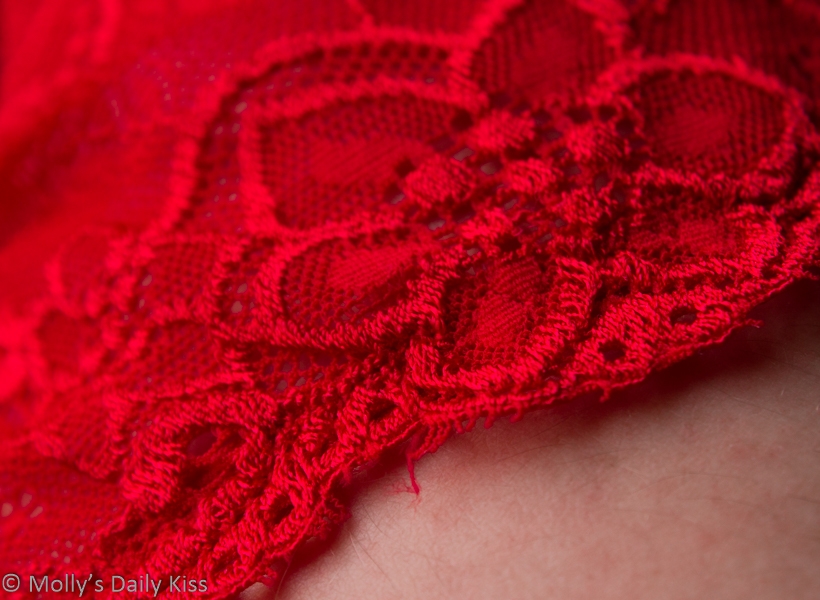 Red lace Panties on man